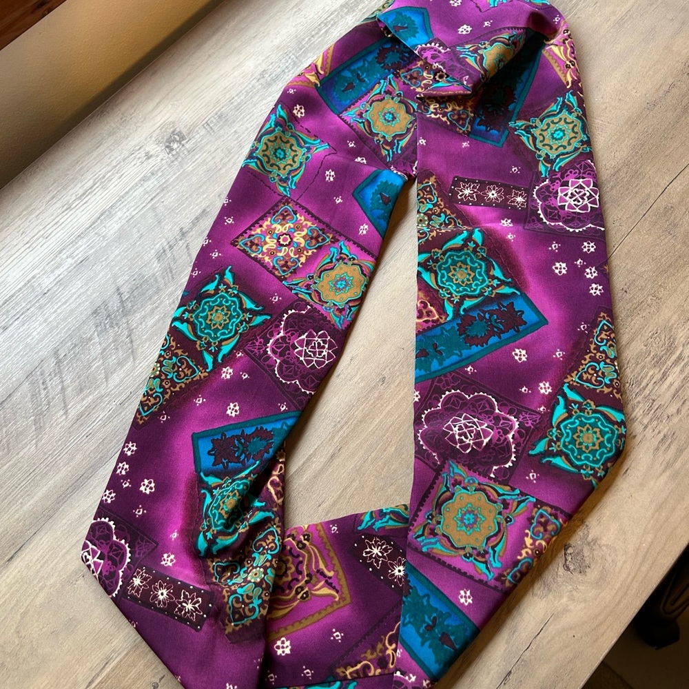 Purple Patterned Women's Infinity Scarf